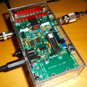 Close up shot of the Elecraft W1 Wattmeter with enclosure.