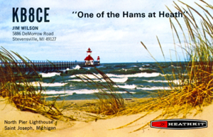 One of my first QSL cards courtesy of my employer at the time.
