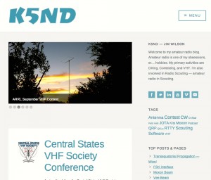 New Blog Home Page